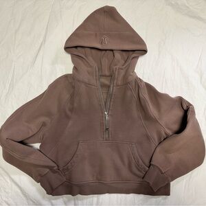 Lululemon scuba oversized half zip scuba in taupetastic size M/L